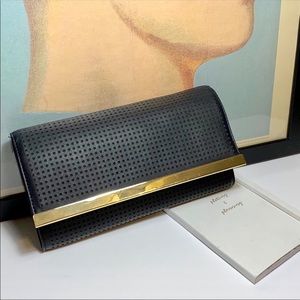 Banana Republic Laser Cut Black Clutch